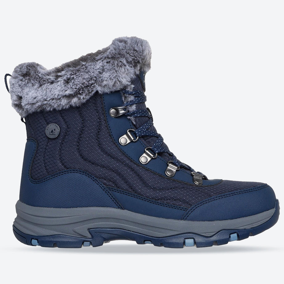 Women's Relaxed Fit Skechers 167893 Trego Stormie Waterproof Boots in Navy - Image 7
