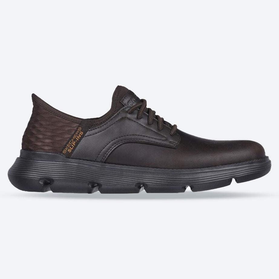 Zapatillas sin cordones Skechers Garza Gervin de corte ancho para hombre 205046 in Negro - Image 16