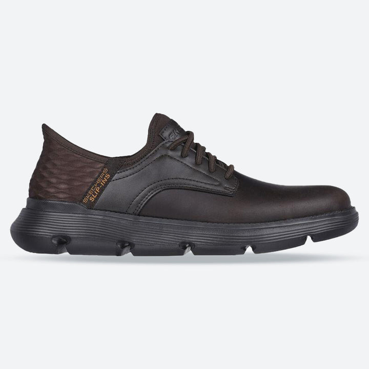 Zapatillas sin cordones Skechers Garza Gervin de corte ancho para hombre 205046 in Negro - Image 1