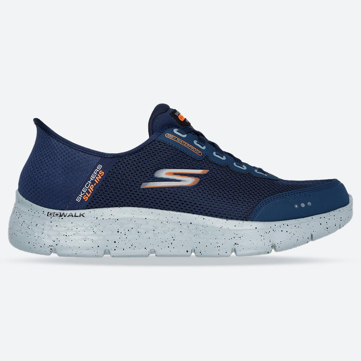Zapatillas Skechers 216330 Slip-ins Go Walk Flex de corte ancho para hombre, 100 % impermeables in Negro - Image 1