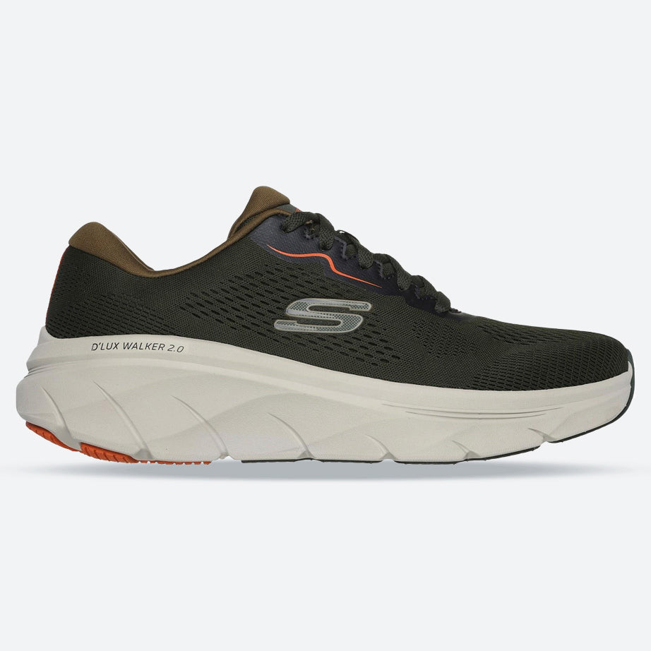 Men's Wide Fit Skechers 232714 D'lux Walker 2.0 Swave Trainers in Black /Lime - Image 11