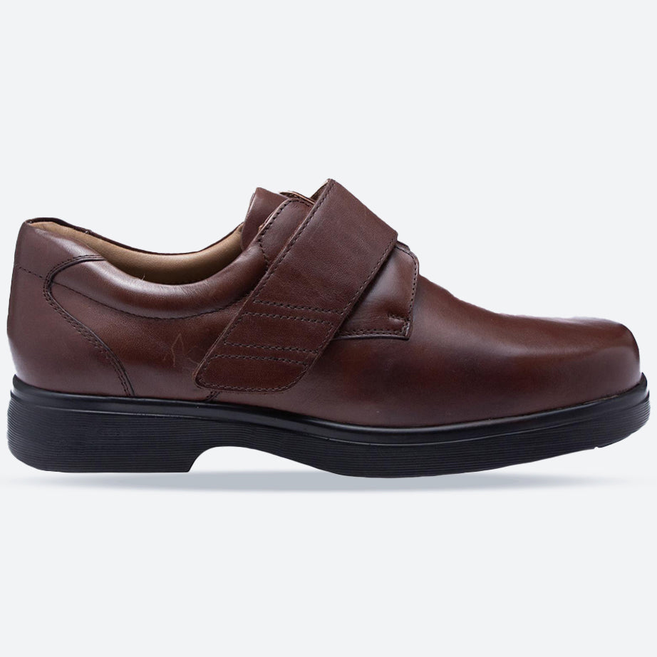 Zapatos con velcro Tredd Well Roger de corte ancho para hombre in Negro - Image 15