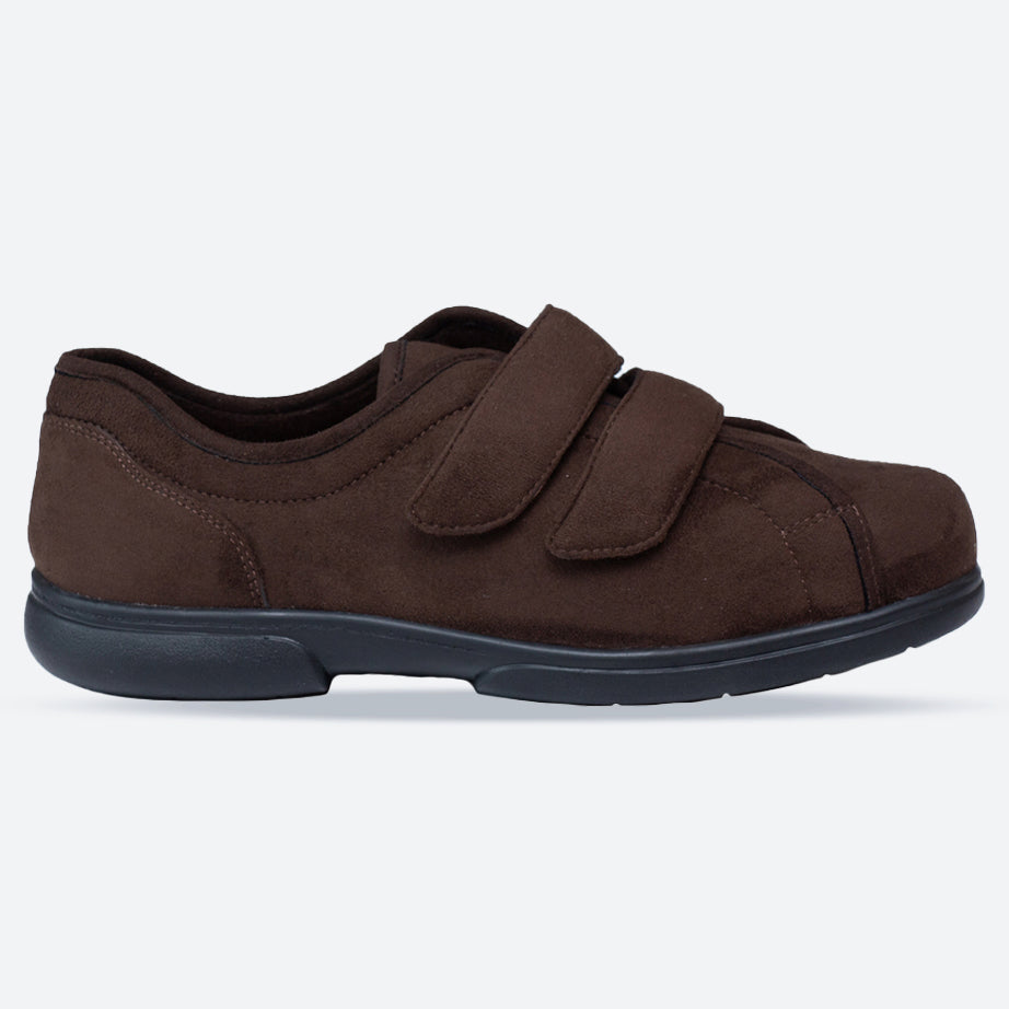 Pantuflas con velcro Tredd Well Stanley de corte ancho para hombre