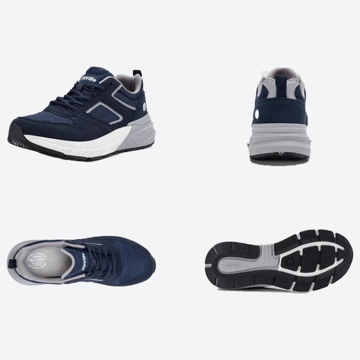 Mens Wide Fit FitVille Rebound Neo V2 Trainers in navy-blue-dove-grey - Image 1