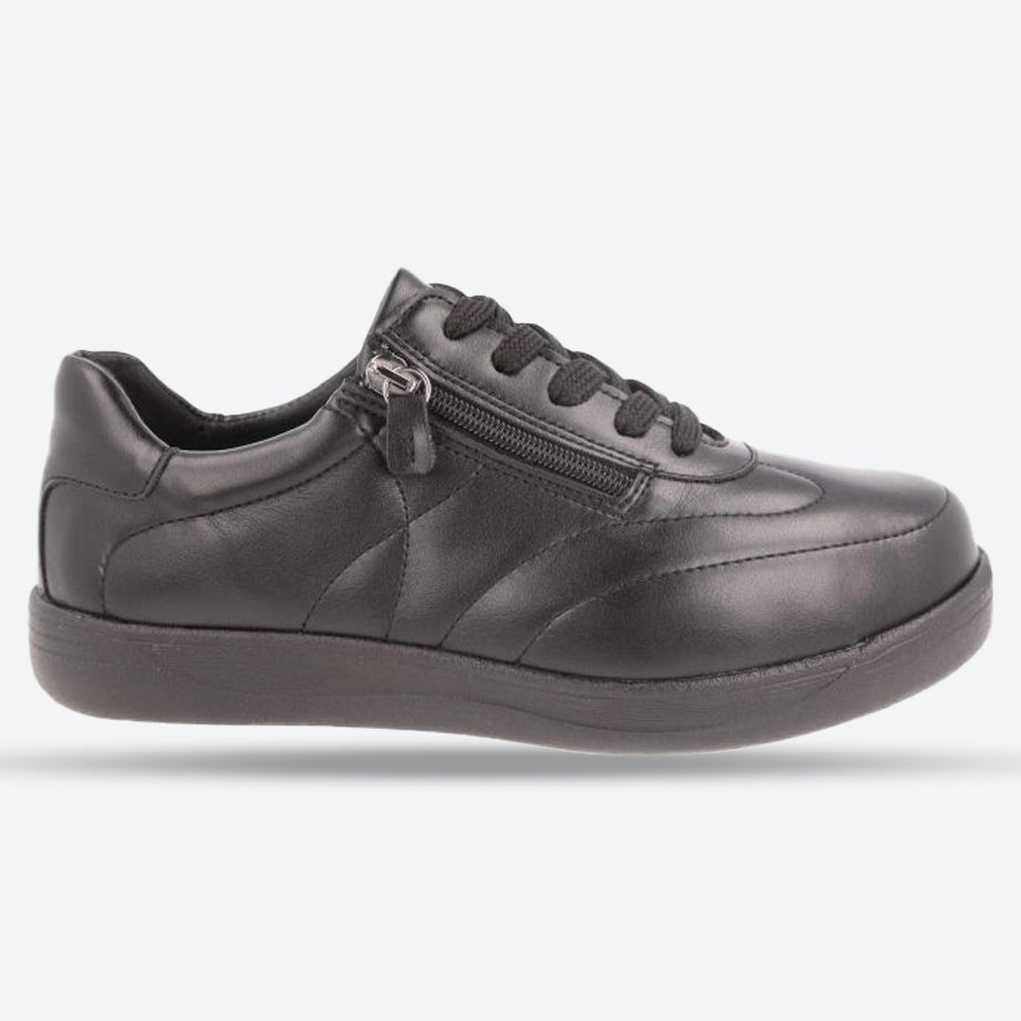 Women's Wide Fit DB Jessica Shoes in Black Synthetic - Image 1