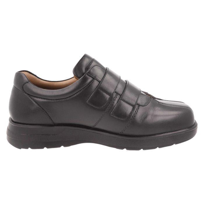 Men's Wide Fit DB Conrad Shoes in Black Leather - Image 1