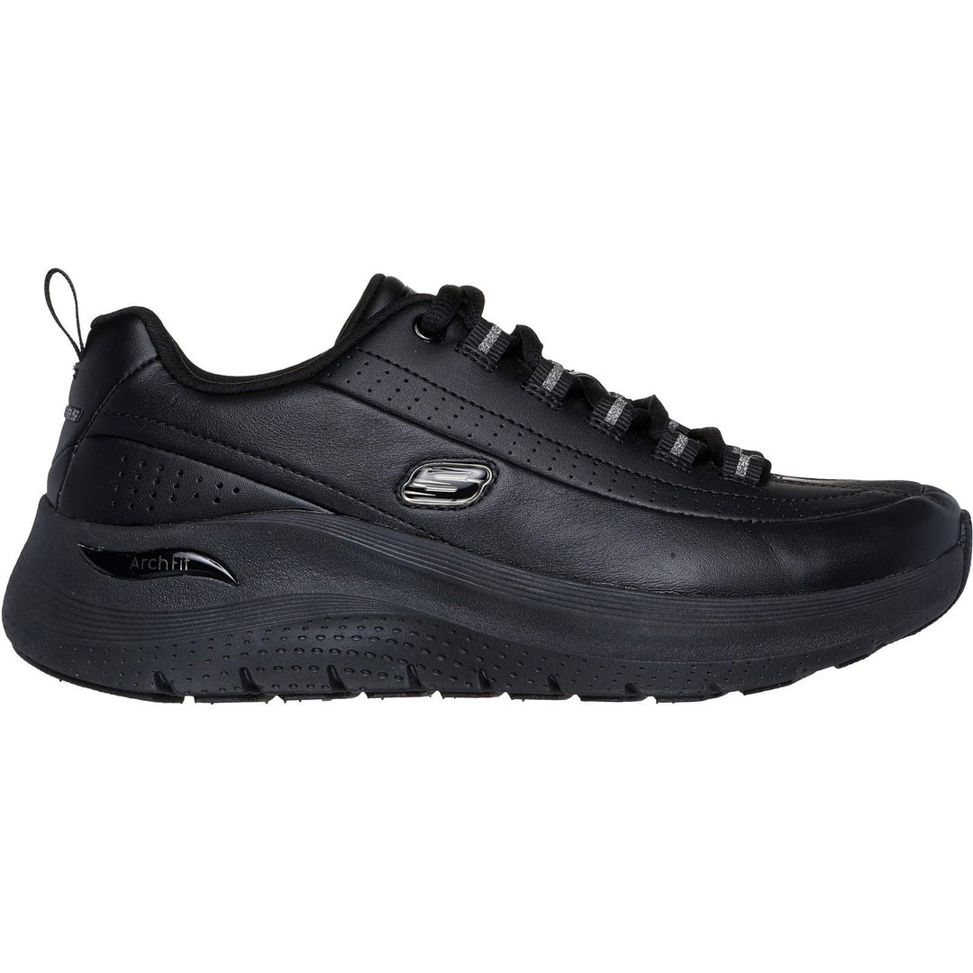 Women's Wide Fit Skechers 150061 Arch Fit 2.0 Star Bound Trainers in Black - Image 2