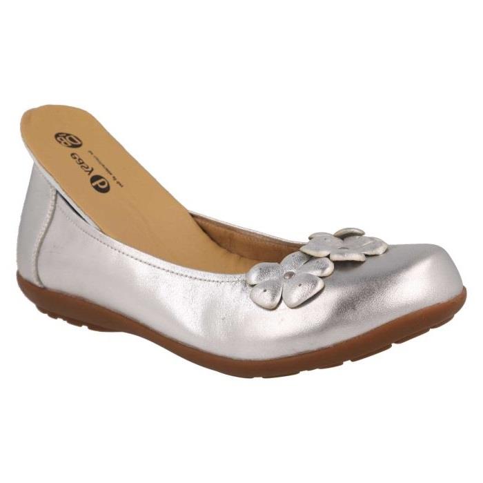 Women's Wide Fit DB Imani Ballet Pumps in Black Leather - Image 11