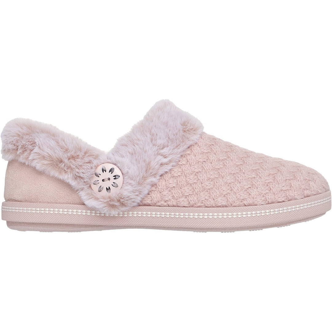 Women's Wide Fit Skechers 169041 Cozy Campfire Frosty Promise Slippers in Black - Image 5