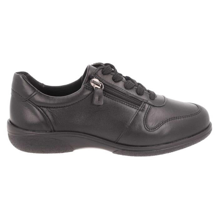 Women's Wide Fit DB Mollie Shoes in Black Leather - Image 2