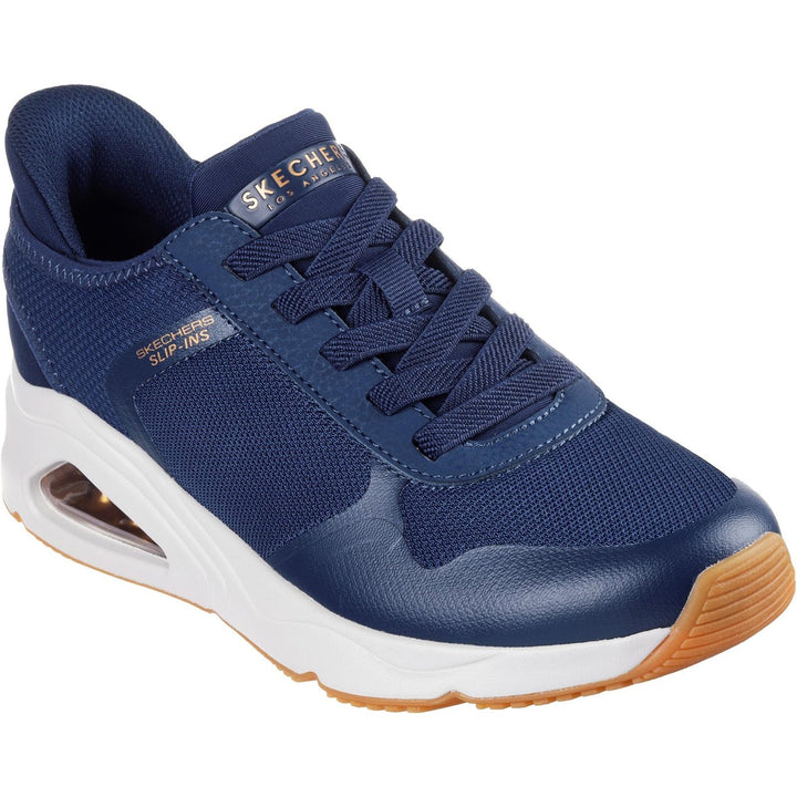 Women's Wide Fit Skechers 177116 Slip-ins Tres Air Uno Easy Steppers Trainers in Navy - Image 1