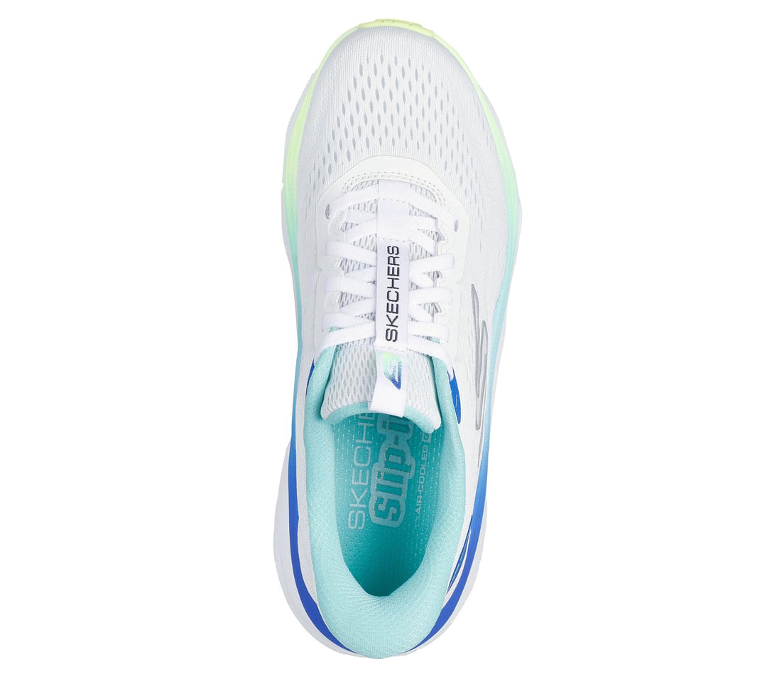 Women's Wide Fit Skechers 129200 Slip-ins Max Run Trainers in White/Multi - Image 5