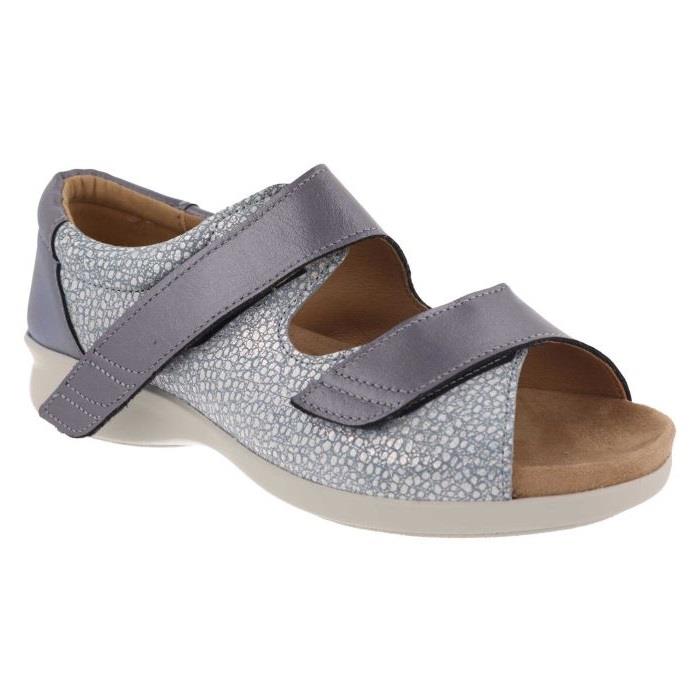 Women's Wide Fit DB Bugle Sandals in Sky Blue Multi Leather - Image 3