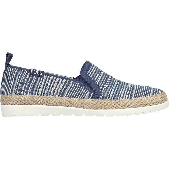 Women's Wide Fit Skechers 113982 Bobs Flexpadrille 3.0 Island Muse Espadrille Slippers