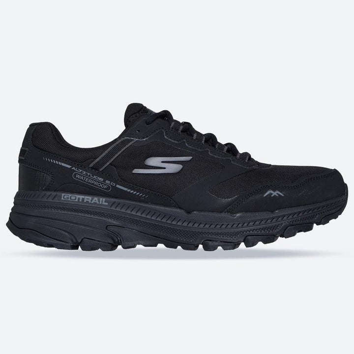 Men's Wide Fit Skechers Performance Go Run Trail Altitude 2.0 Trainers in Black - Image 1