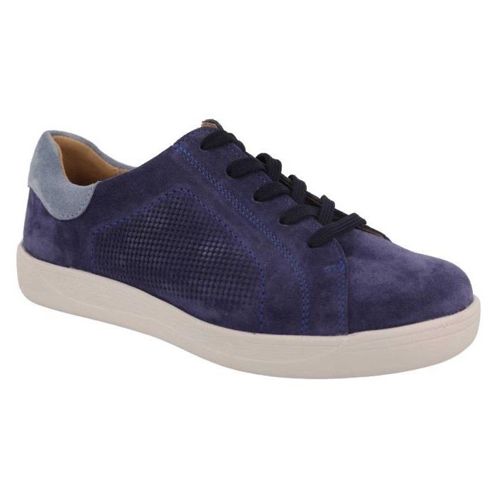 Women's Wide Fit DB Raya Bumper Pumps in Navy Suede - Image 3