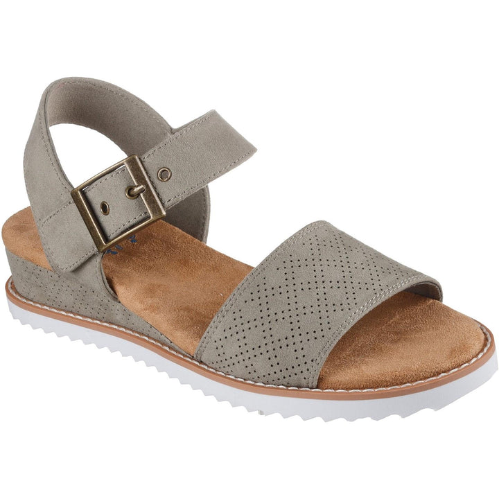 Women's Wide Fit Skechers 114147 Bobs Desert Kiss Serendipitous Sandals in Olive - Image 1