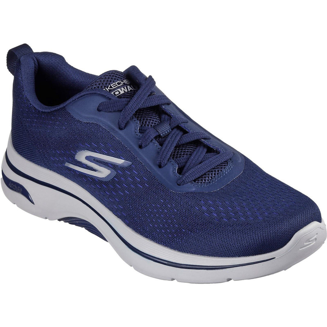 Men's Wide Fit Skechers 216516 Go Walk Arch Fit 2.0 Idyllic 2 Trainers in Navy - Image 3