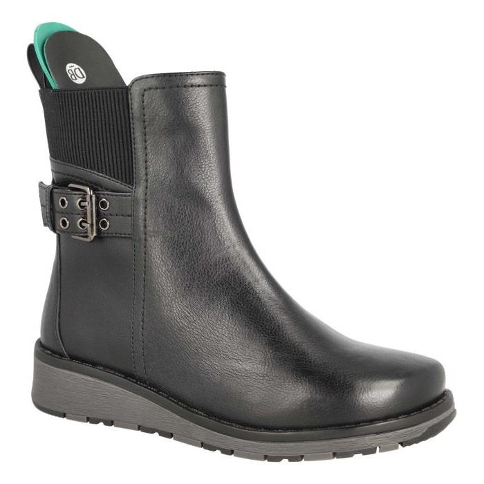 Women's Wide Fit DB Yosemite Boots in Black Synthetic - Image 6