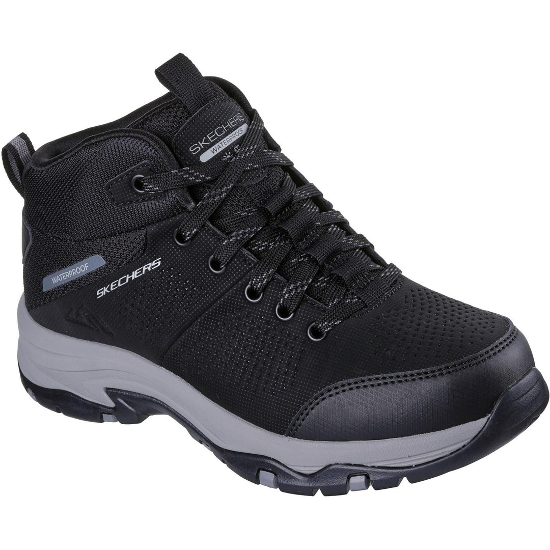 Women's Relaxed Fit Skechers 180005 Waterproof Trego Trail Destination Boots - Black/Charcoal in Black/Charcoal - Image 3
