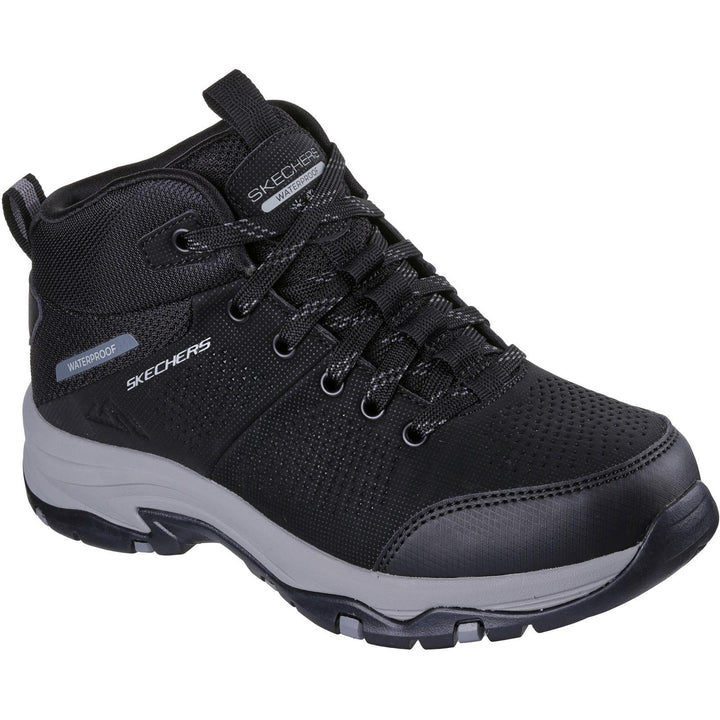 Women's Relaxed Fit Skechers 180005 Waterproof Trego Trail Destination Boots - Black/Charcoal in Black/Charcoal - Image 1