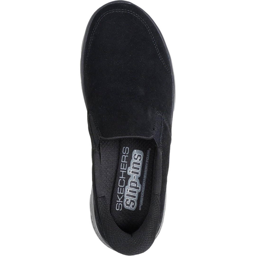 Women's Wide Fit Skechers 125508 Slip-ins Go Walk Flex Trainers in Black - Image 5