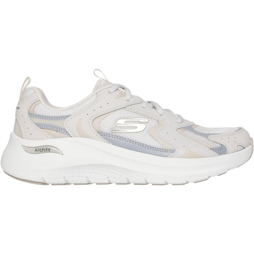 Women's Wide Fit Skechers 150332 Arch Fit 2.0 Vintage Luxe Trainers in Black/Rose Gold - Image 10