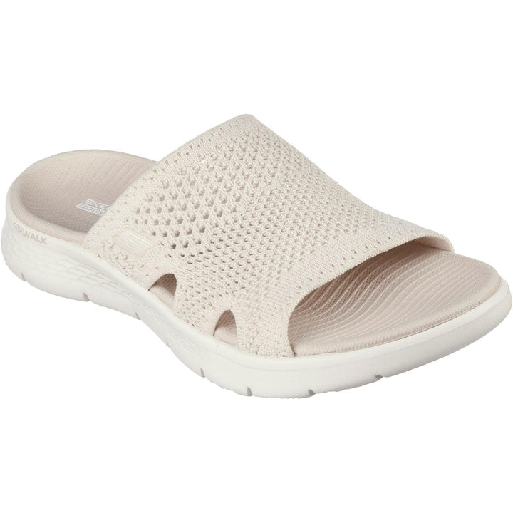 Women's Wide Fit Skechers 141425 Go Walk Flex Elation Sandals in Black - Image 1