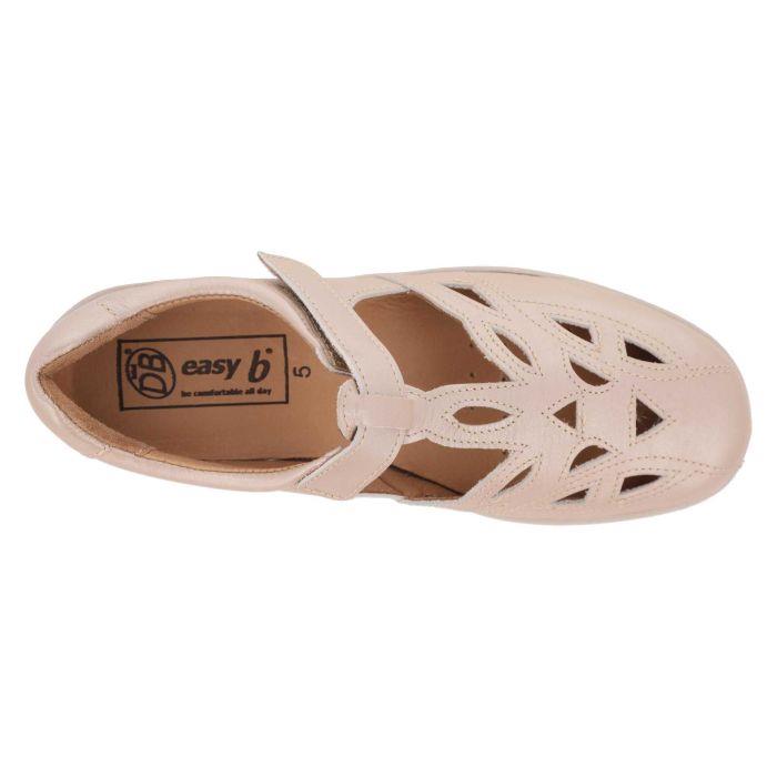 Women's Wide Fit DB Ayla Shoes in Navy Leather - Image 1