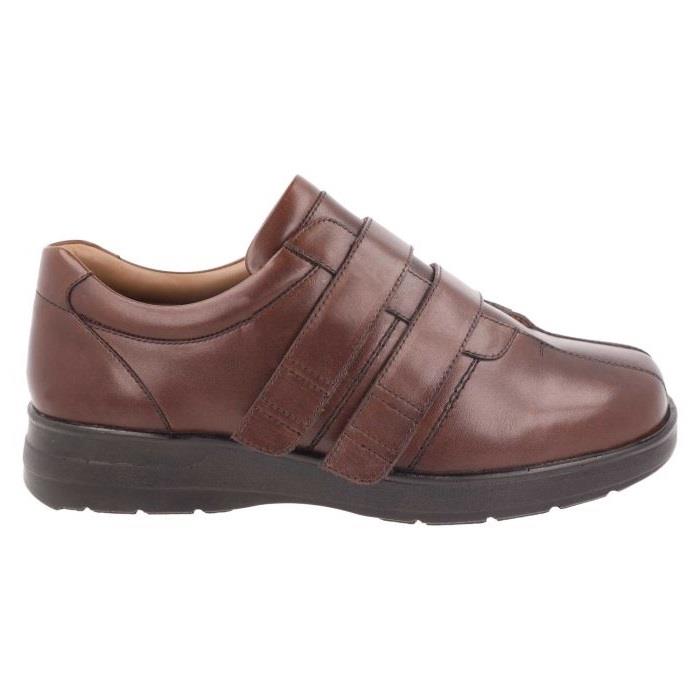 Men's Wide Fit DB Conrad Shoes in Black Leather - Image 1