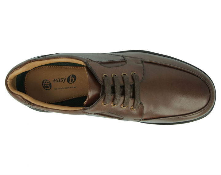 Zapatos DB Congo de ajuste ancho para hombre in Cuero Liso Negro - Image 1