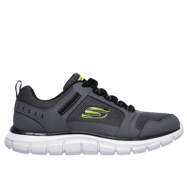 Men's Wide Fit Skechers 232001 Track Knockhill Trainers in Black - Image 1