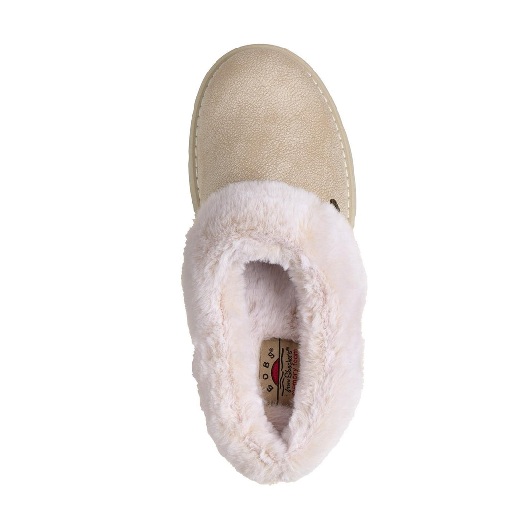 Women's Wide Fit Skechers Keepsakes 114762 Lite Cozy Blend Slippers in Off White - Image 6