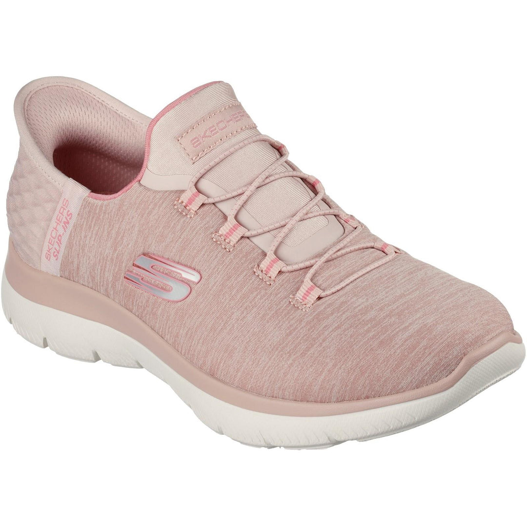 Women's Wide Fit Skechers 149937 Slip-ins Summits Dazzling Trainers in Grey/Multi - Image 8