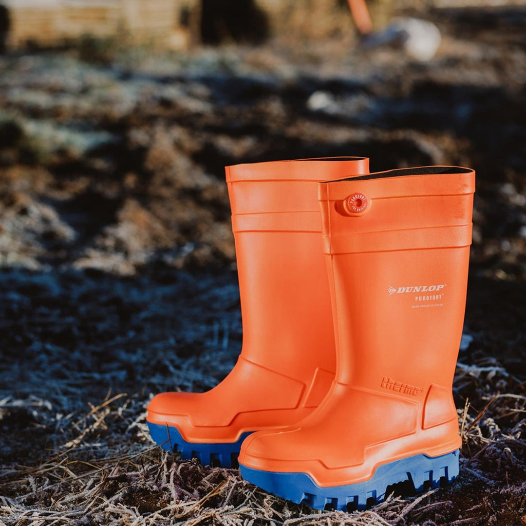 Men's Wide Fit Dunlop Purofort Thermo Full Safety Wellington Boots