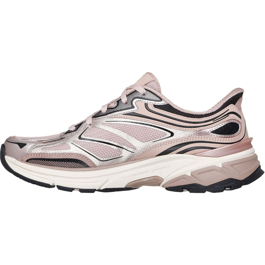 Women's Wide Fit Skechers 150710 Slip-ins Stamina Sport Trainers in Black - Image 12