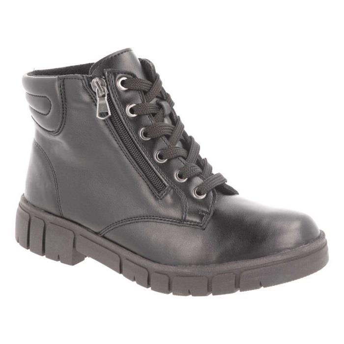 Women's Wide Fit DB Alice Ankle Boots in Black Synthetic - Image 4