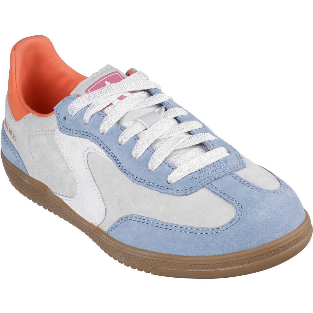 Women's Wide Fit Skechers 185234 Hotshot For The Win Trainers in Light Blue/Multi - Image 3