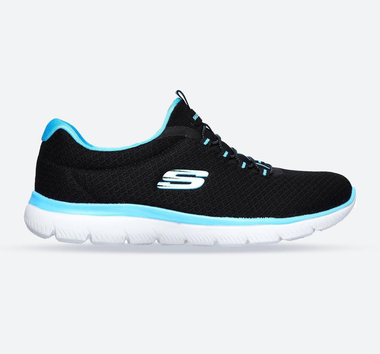 Skechers 12980 Wide Summits Sports Trainers Black Turquoise-main