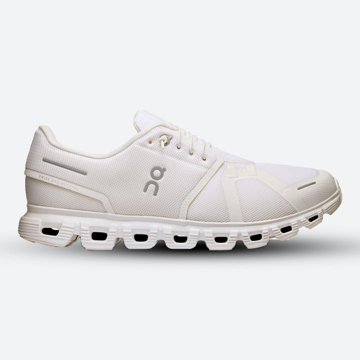 Men's Wide Fit On Cloud 6 Wide Trainers - White in White/White - Image 1