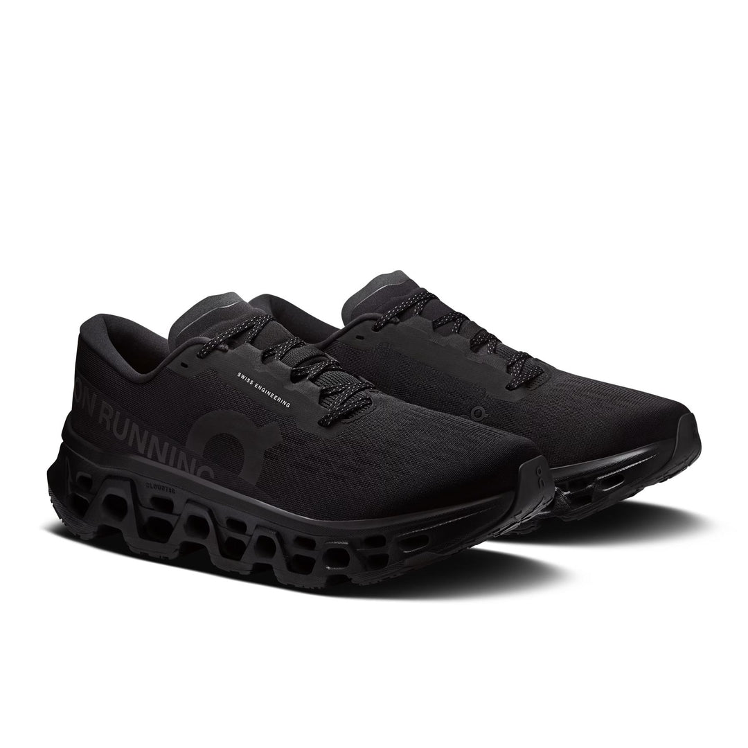 Mens Wide Fit On Cloudmonster 3 Trainers in Black - Image 3