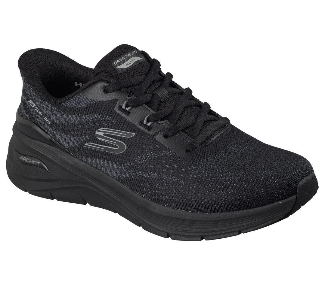 Men's Wide Fit Skechers 233400 Slip-ins Arch Fit 3.0 Trainers in Black - Image 3