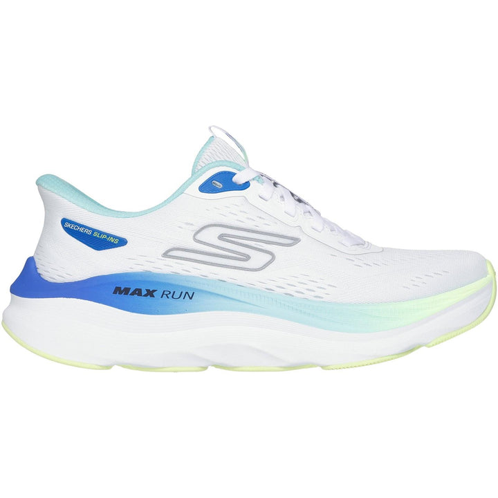 Women's Wide Fit Skechers 129200 Slip-ins Max Run Trainers in White/Multi - Image 1