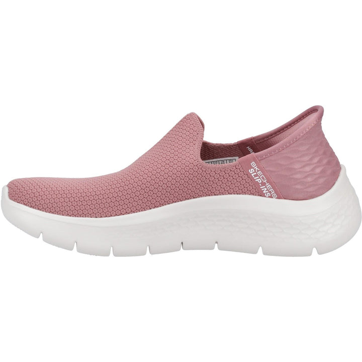 Women's Wide Fit Skechers Slip-ins 124820 Go Walk Flex Sunset Trainers in Black - Image 1