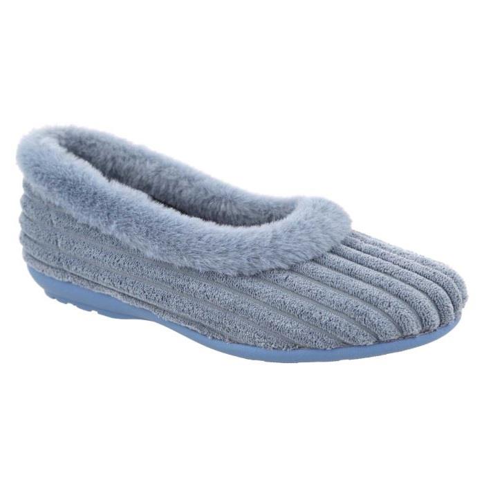 Women's Wide Fit DB Andrea Slippers in Pink Textile - Image 1
