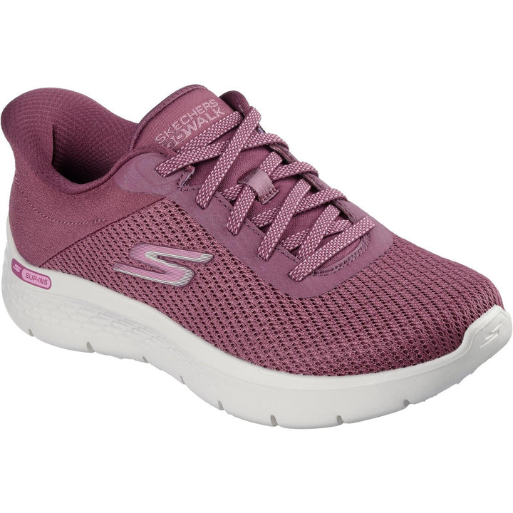 Women's Wide Fit Skechers 125516 Slip-ins Go Walk Flex Carla Trainers in Black - Image 1