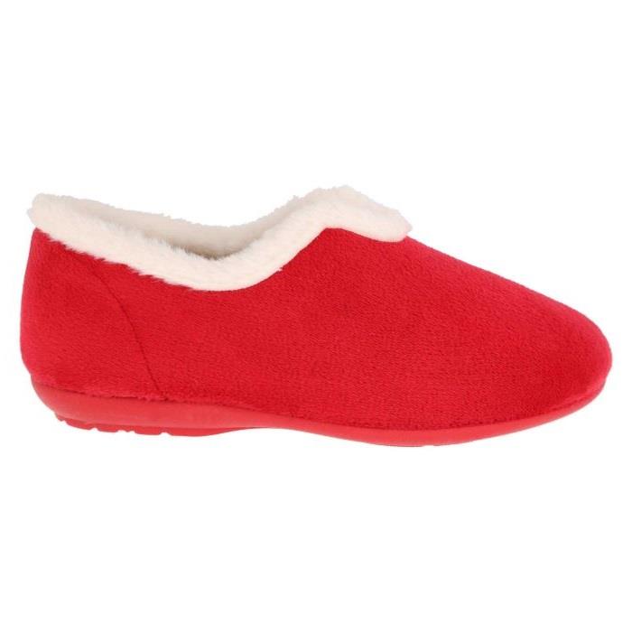 Women's Wide Fit DB Faye Slip on Slippers in Navy Velour - Image 1
