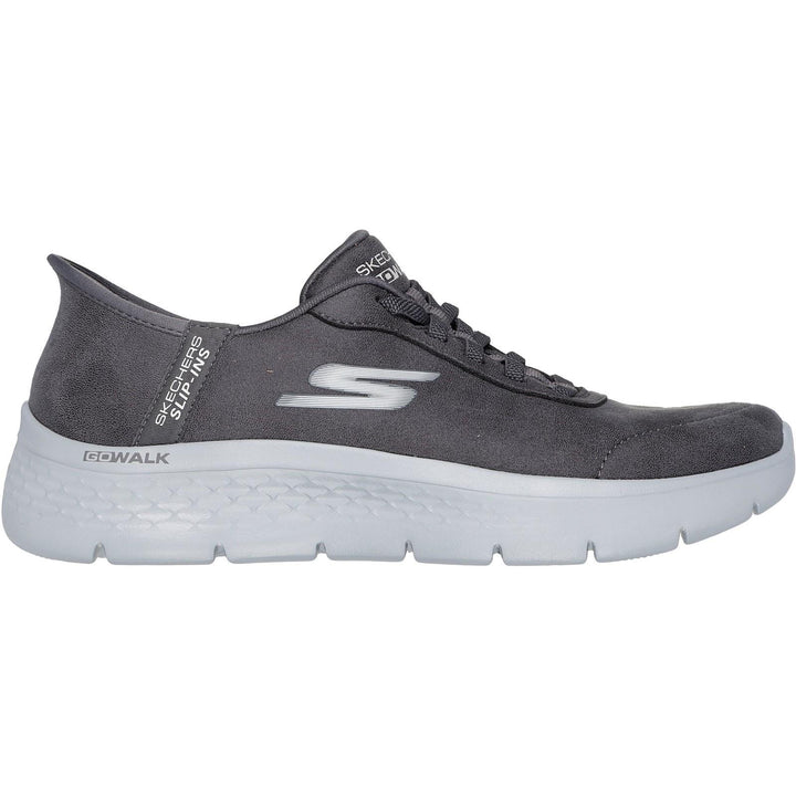 Women's Wide Fit Skechers 124837 Slip-ins Go Walk Flex Mali Trainers in Black - Image 1