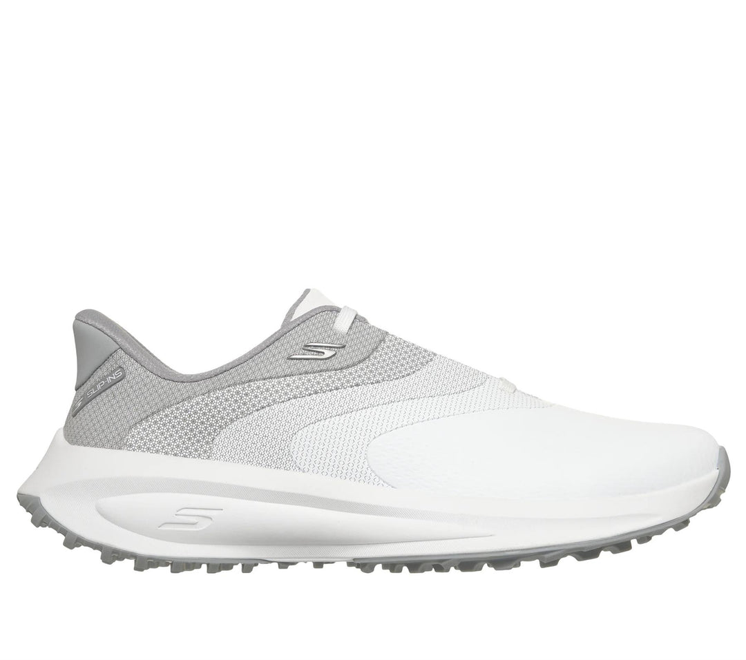 Men's Wide Fit Skechers Slip-ins 214153W Golf Waterproof Flow SI Trainers in White - Image 2