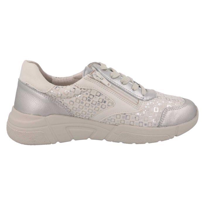Women's Wide Fit DB Lauren Trainers in Navy / Silver / Leather / Multi - Image 9